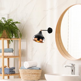 Opviq Lámpara de pared Yıldo - 6901 Negro y Cobre